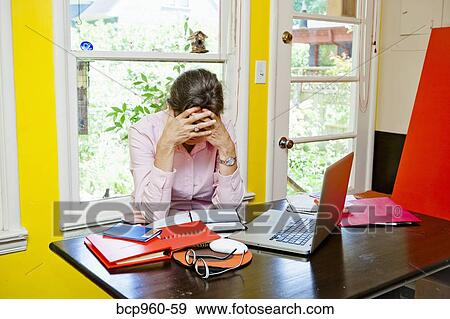 Woman paying bills View Large Photo Image Stock Photo - Woman paying bills. Fotosearch
