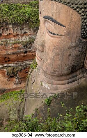 "Close of up the Leshan giant Buddha, Sichuan province, China" View Large Photo Image Picture - "Close of up the Leshan giant Buddha, Sichuan province, China". Fotosearch