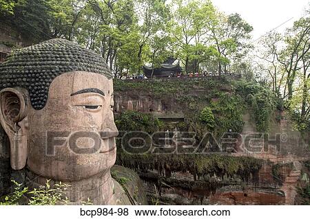 Stock Photo - "Close of up the Leshan giant Buddha, Sichuan province, China". Fotosearch