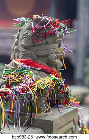 "Decorated temple foo dog statue in Chongqing, China" View Large Photo Image Stock Photography - "Decorated temple foo dog statue in Chongqing, China". Fotosearch