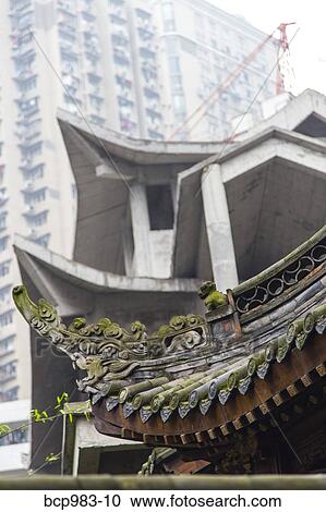 "Ornate roof of Luohan Si Arhat Temple, Chongqing, China" View Large Photo Image Stock Image - "Ornate roof of Luohan Si Arhat Temple, Chongqing, China". Fotosearch