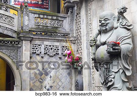"Statue of a fat monk at Luohan Si Arhat Temple, Chongqing, China" View Large Photo Image Stock Photograph - "Statue of a fat monk at Luohan Si Arhat Temple, Chongqing, China". Fotosearch