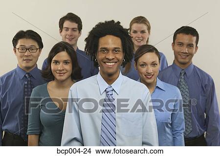 Studio portrait of seven business colleagues. View Large Photo Image Picture - Studio portrait of seven business colleagues. . Fotosearch