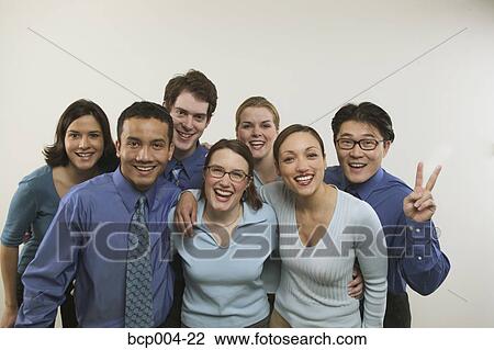 Studio portrait of seven business colleagues. View Large Photo Image Stock Image - Studio portrait of seven business colleagues. . Fotosearch