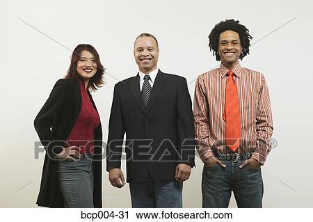 Studio portrait of three business colleagues. View Large Photo Image Stock Image - Studio portrait of three business colleagues.. Fotosearch