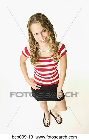 Stock Photo - Portrait of a blonde teen.. Fotosearch