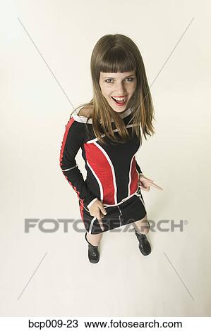 Studio portrait of an active teenage girl. View Large Photo Image Stock Image - Studio portrait of an active teenage girl.. Fotosearch