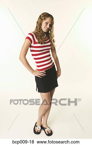 Studio shot of a teenage girl. View Large Photo Image Stock Photo - Studio shot of a teenage girl.. Fotosearch