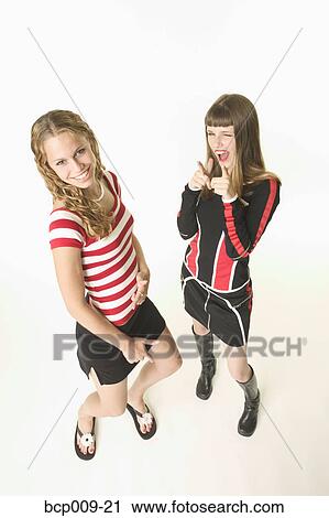 Stock Image - Two teenage girls.. Fotosearch