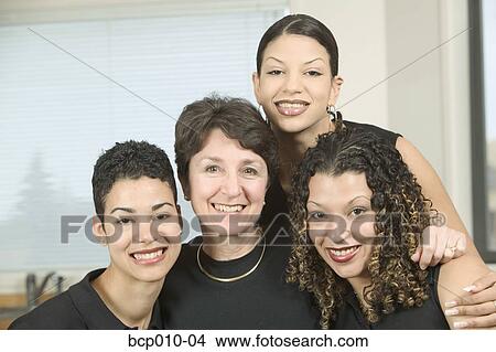 Picture - Mother with her three grown daughters.. Fotosearch