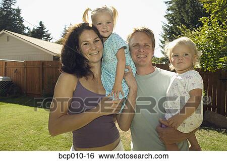 Stock Photograph - Outdoor family portrait.. Fotosearch