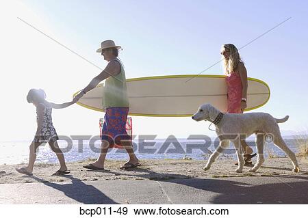 A family heading to the beach. View Large Photo Image Stock Photo - A family heading to the beach.. Fotosearch