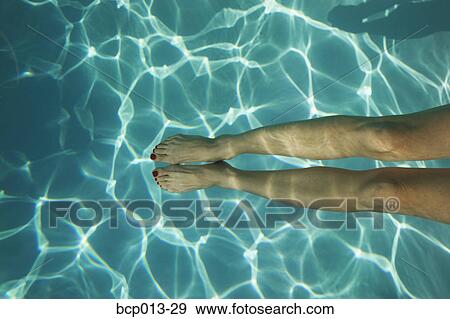 A woman's legs, underwater, as seen from above. View Large Photo Image Stock Photo - A woman's legs, underwater, as seen from above.. Fotosearch
