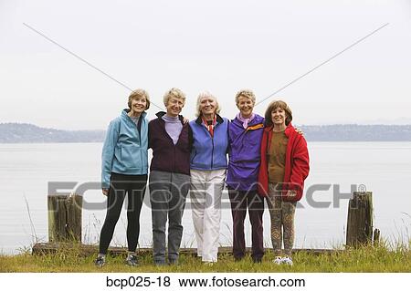 Five healthy middle-aged women View Large Photo Image Stock Photo - Five healthy middle-aged women. Fotosearch