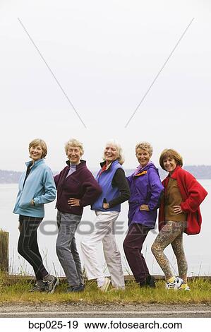 Five healthy middle-aged women View Large Photo Image Stock Photo - Five healthy middle-aged women. Fotosearch