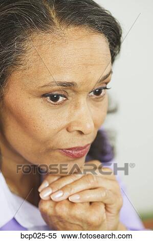 Stock Photography - Portrait of a middle-aged woman. Fotosearch