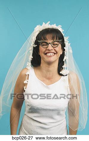A bride wearing funny glasses View Large Photo Image Stock Photo - A bride wearing funny glasses. Fotosearch