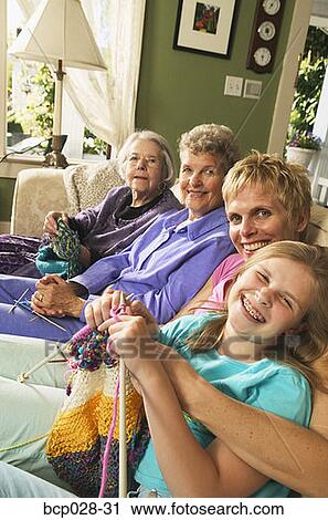 Four generations of females knitting View Large Photo Image Stock Image - Four generations of females knitting. Fotosearch