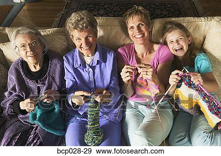Four generations of females knitting View Large Photo Image Stock Photo - Four generations of females knitting. Fotosearch