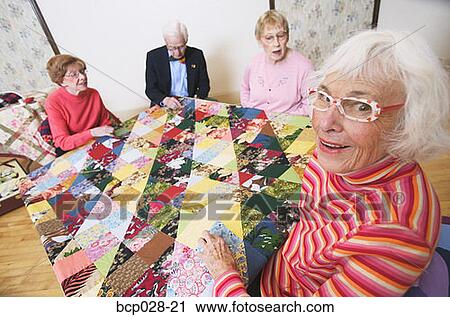 Seniors at a quilting bee View Large Photo Image Stock Image - Seniors at a quilting bee. Fotosearch