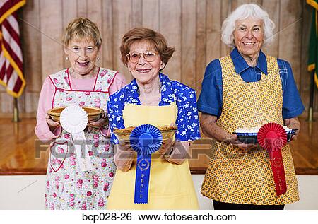 Women with prizes for homemade pies View Large Photo Image Stock Photograph - Women with prizes for homemade pies. Fotosearch