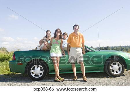 Stock Photography - Family portrait outdoors. Fotosearch