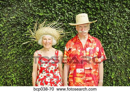 Stock Image - Portrait of senior couple. Fotosearch