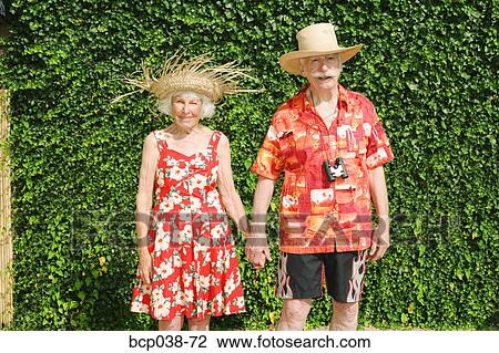 Stock Image - Portrait of senior couple. Fotosearch