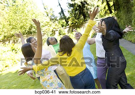 Enthusiastic females outdoors View Large Photo Image Stock Image - Enthusiastic females outdoors. Fotosearch