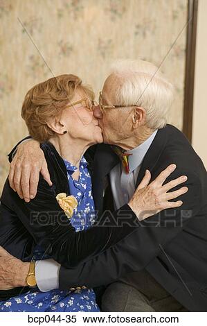Senior couple kissing View Large Photo Image Stock Photography - Senior couple kissing. Fotosearch