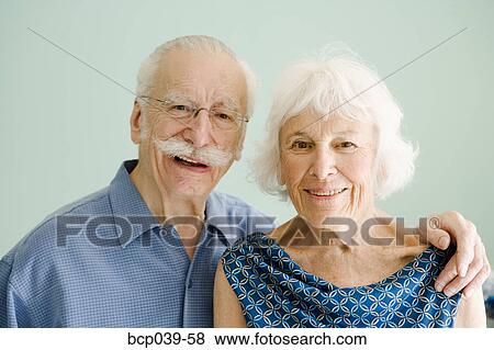 Portrait of affectionate senior couple View Large Photo Image Stock Photo - Portrait of affectionate senior couple. Fotosearch