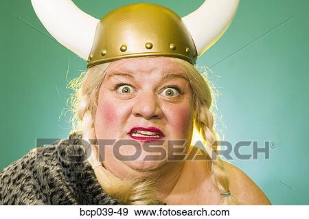 Stock Photo - Woman with surprised expression. Fotosearch