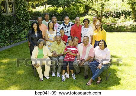 Stock Photo - Big group family portrait. Fotosearch