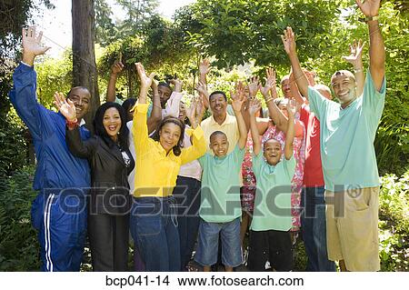 Picture - Portrait of family rejoicing. Fotosearch