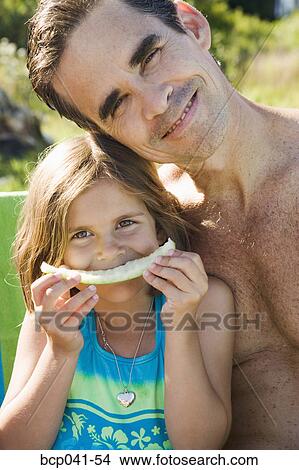 Picture - Portrait of father and daughter. Fotosearch
