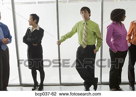 Stock Image - Group of offices workers. Fotosearch