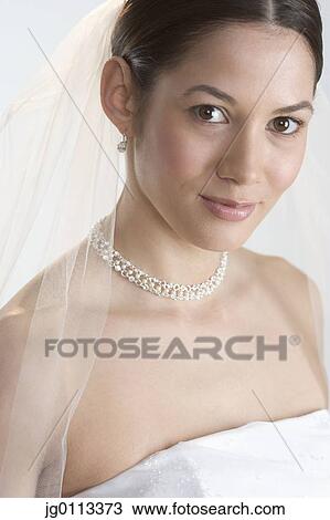 Close-up of a bride View Large Photo Image Stock Image - Close-up of a bride. Fotosearch