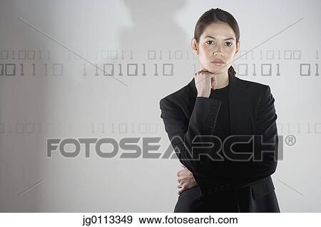 Stock Photo - Portrait of a young woman. Fotosearch
