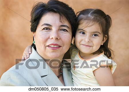 Stock Photography - Portrait of grandmother with granddaughter. Fotosearch
