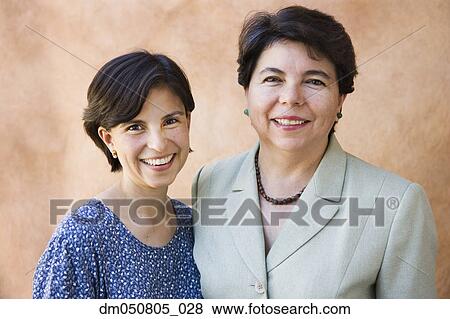 Stock Photo - Portrait of mother and daughter. Fotosearch