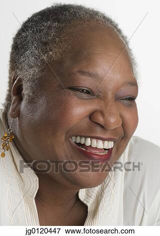 Stock Photo - Senior woman smiling. Fotosearch
