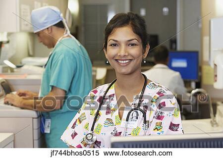 Young Indian female nurse smiling, Bethesda, Maryland, United States View Large Photo Image Stock Photography - Young Indian female nurse smiling, Bethesda, Maryland, United States. Fotosearch