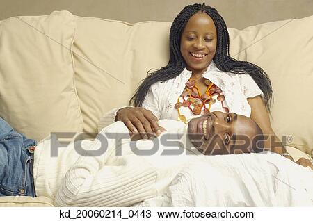 African American couple on sofa View Large Photo Image Stock Image - African American couple on sofa. Fotosearch