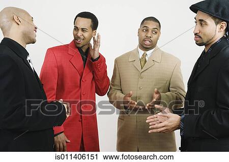 Group of African American businessmen talking View Large Photo Image Stock Image - Group of African American businessmen talking. Fotosearch