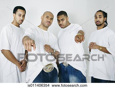 Picture - Studio shot of group of African American men. Fotosearch