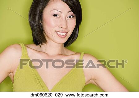 Close up of Asian woman smiling View Large Photo Image Stock Photo - Close up of Asian woman smiling. Fotosearch