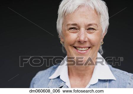 Close up of senior woman smiling View Large Photo Image Stock Photograph - Close up of senior woman smiling. Fotosearch