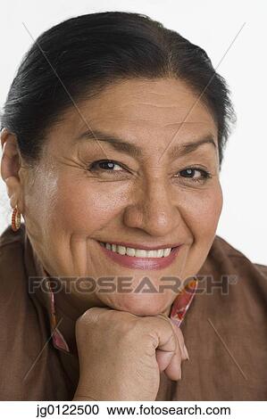Close up of senior Hispanic woman smiling View Large Photo Image Stock Image - Close up of senior Hispanic woman smiling. Fotosearch