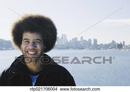 African man in front of city skyline View Large Photo Image Picture - African man in front of city skyline. Fotosearch