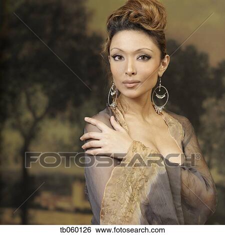 Portrait of elegant Hispanic woman View Large Photo Image Stock Photograph - Portrait of elegant Hispanic woman. Fotosearch